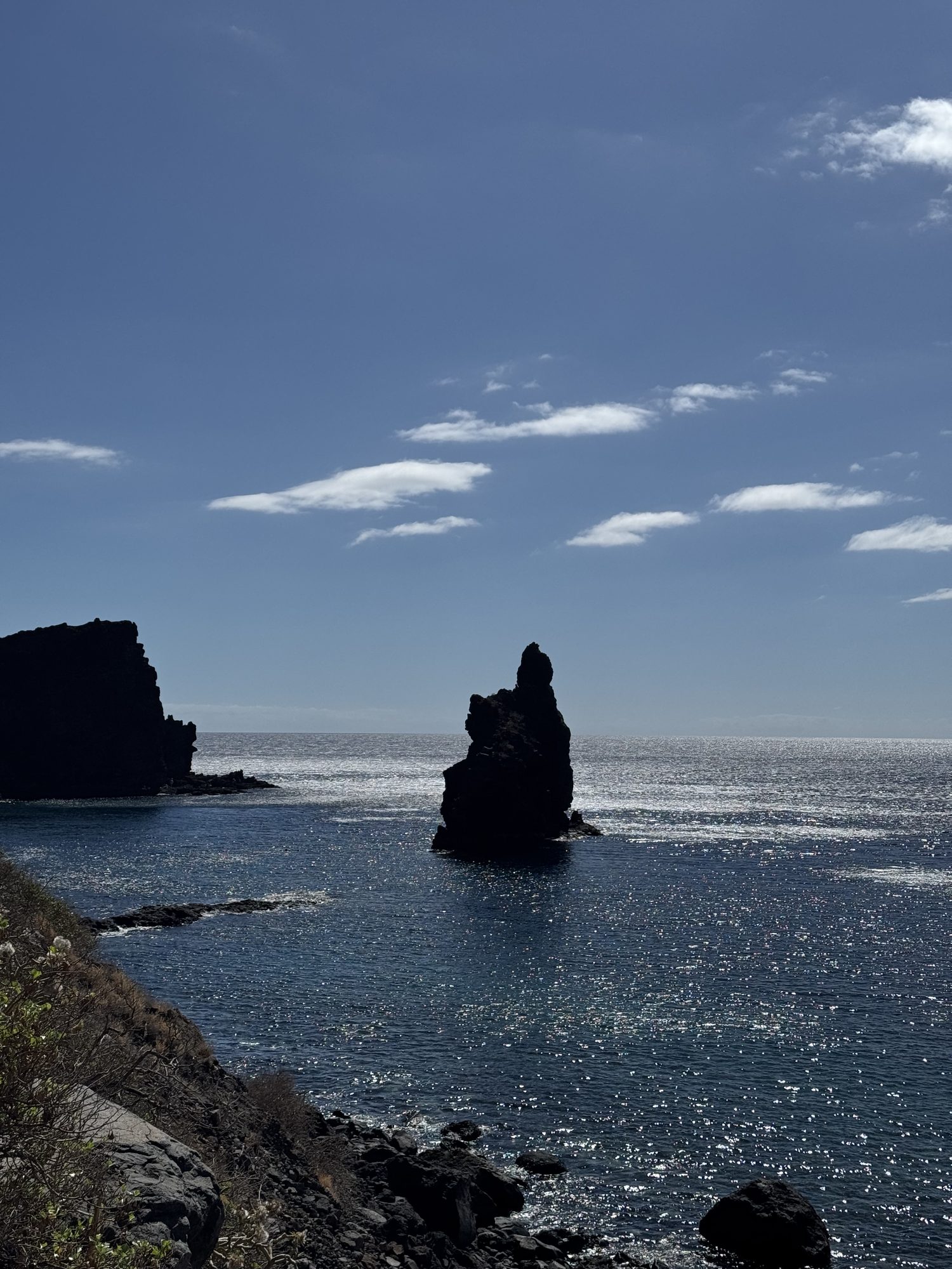 The Roques de Salmor sea stacks off the north coast of El Hierro